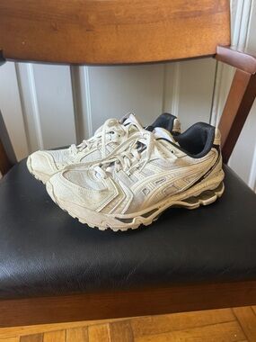 Asics Cream and Black Women's Sneakers